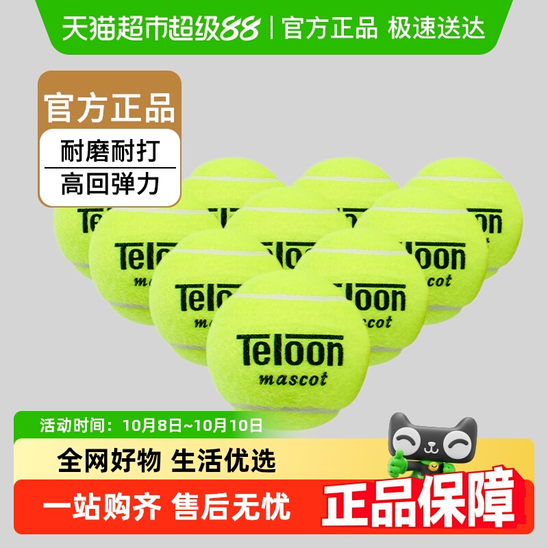 Teloon天龙网球用球603Rising801Ace初学训练球高回弹力袋装耐磨