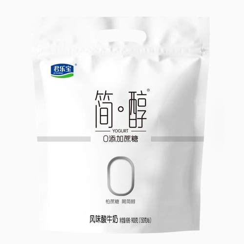 君乐宝简醇0添加蔗糖酸奶 低GI酸奶150g ×12袋