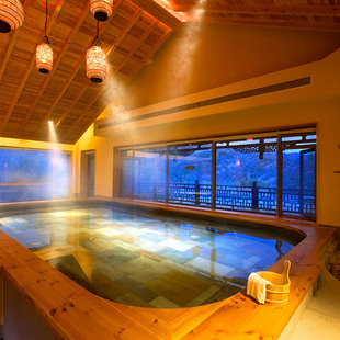 不含水镇门票 御大汤池御大3号包厢4小时 古北水镇