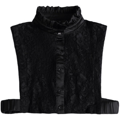 秋冬春假衣领子女百搭毛衣装饰香槟蕾丝晚宴酒红气质衬衣娃娃衣领