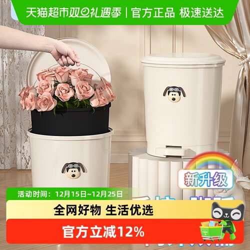 带盖垃圾桶汉世刘家双桶设计脚踩