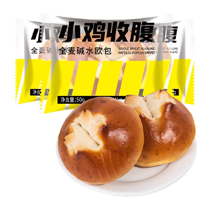 轻即袋装低糖碱水面包零食图片