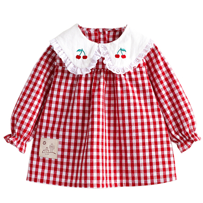 女宝纯棉围兜棉质公主