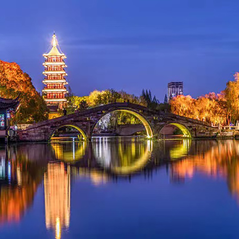 [南湖-游船票（南湖天地码头）]嘉兴南湖夜游环城河南湖天地码头