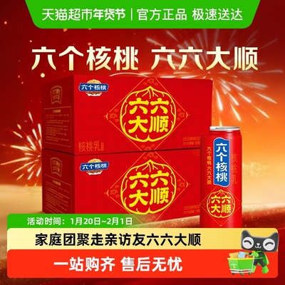 六个核桃核桃乳240ml×30罐×1组