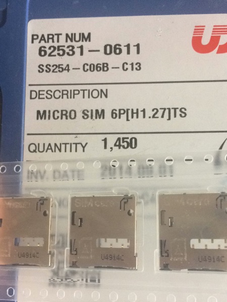 UJU/连接器 SS254-C06B-C13 MICRO SID卡座 6P 卡槽 深圳仓储