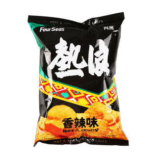四洲热浪香辣薯片 膨化食品香脆薯片休闲零食
