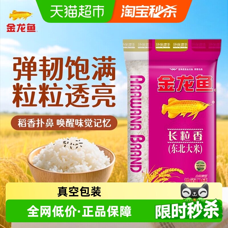 金龙鱼东北长粒香大米5kg*1袋东北大米 清香爽口 - 实物图
