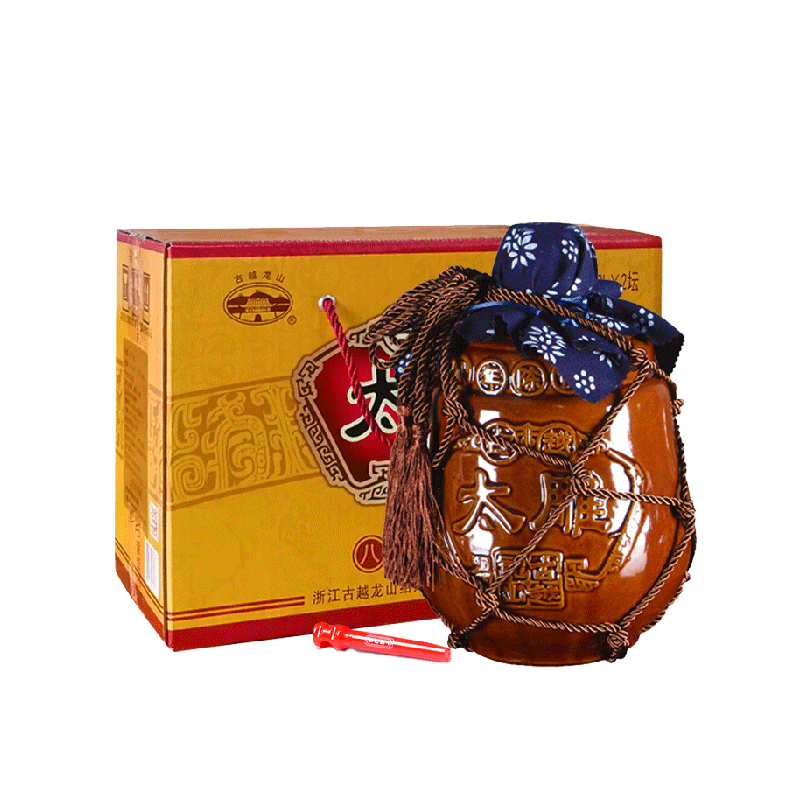 古越龙山八年陈太雕黄酒2L*2坛绍兴传统工艺古法酿造协调幽雅手工