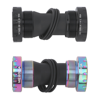 MEROCA自行车中空中轴68/73MM螺纹式轴承山地公路车牙盘培林中轴