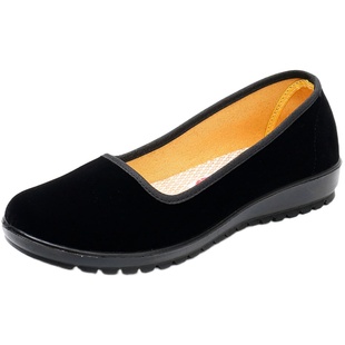 布鞋女黑色鞋子正牌老北京官方旗舰店女款防滑女鞋妈妈上班工作鞋