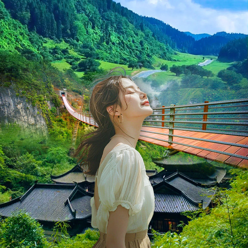 重庆旅游天生三桥/仙女山/大足石刻/武陵山大裂谷/市区经典定制游
