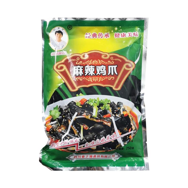 春之源麻辣鸡脚250g/包 去骨黑鸡爪红油脱骨 即食食品四川特产