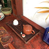 民国江南实木纹盘老茶盘收纳盘老物件古董新中式 装 饰摆件