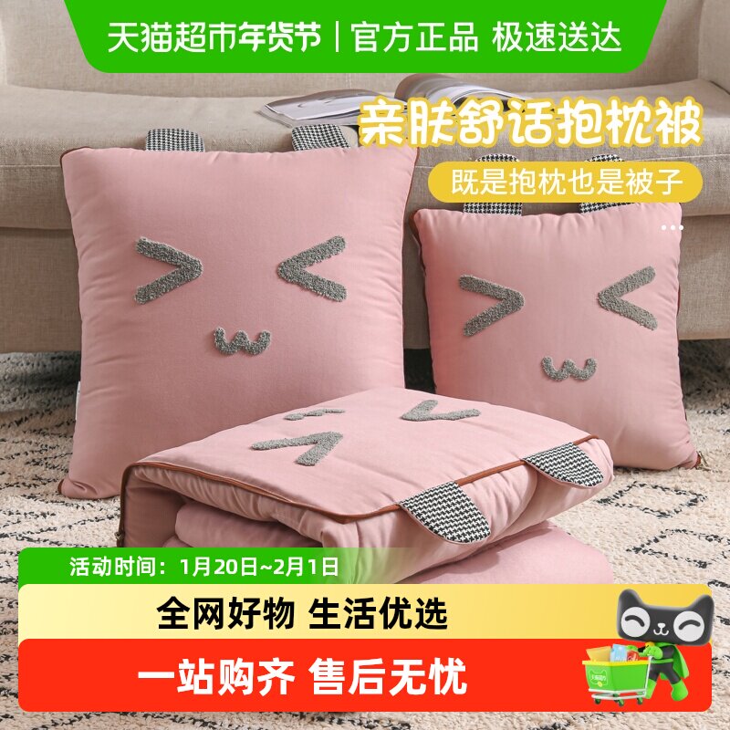 卡通抱枕被子两用靠垫沙发枕头被车载办公室多功能折叠午休空调被,床上用品,化纤被,淘宝优惠券,粉丝福利购,淘宝优惠卷
