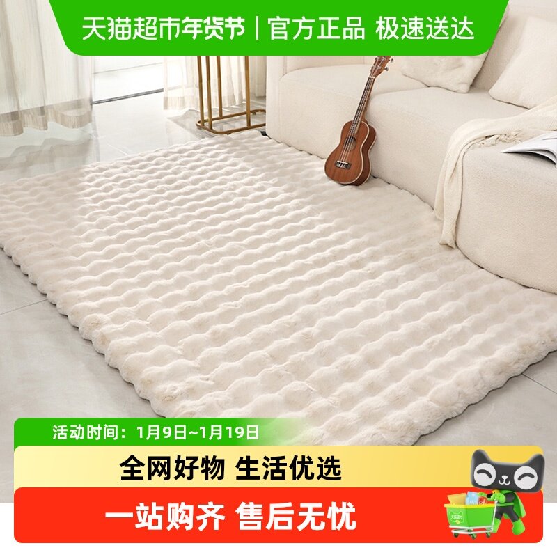 尚美巢品客厅地毯沙发茶几毯卧室床边毯飘窗垫网红仿兔毛加厚垫子,居家布艺,家用脚垫,淘宝优惠券,粉丝福利购,淘宝优惠卷