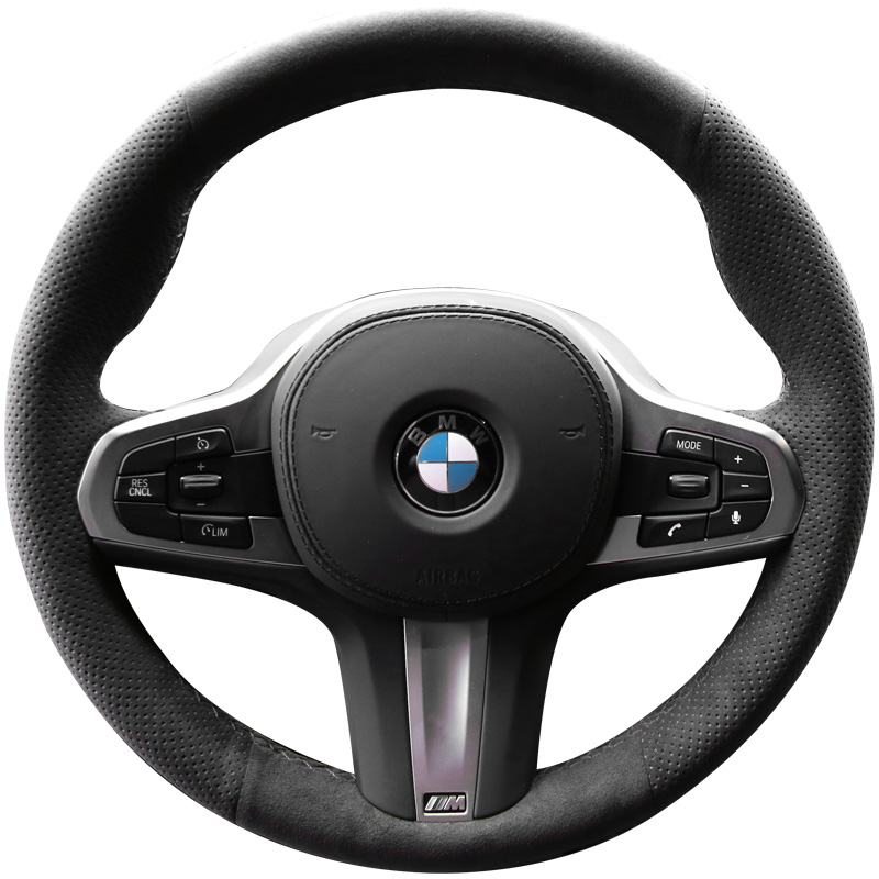 梵汐适用特斯拉modely方向盘套model3手缝车内装饰s品改装x小配件