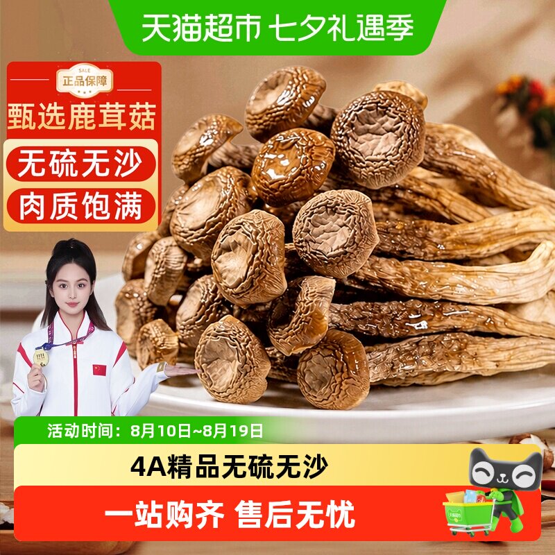 4A精品鹿茸菇干货无硫正宗菌菇非特级新鲜香菇蘑菇云南特产脆脆菇