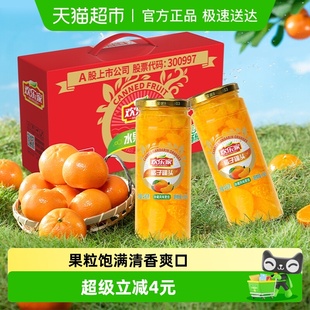 欢乐家糖水橘子罐头460g 4罐休闲零食整箱新鲜开盖即食手提礼盒装