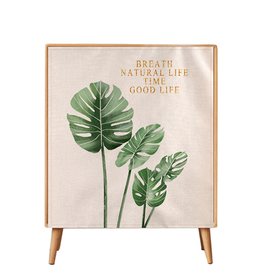 遮丑门帘棉麻魔术贴遮挡帘田园风