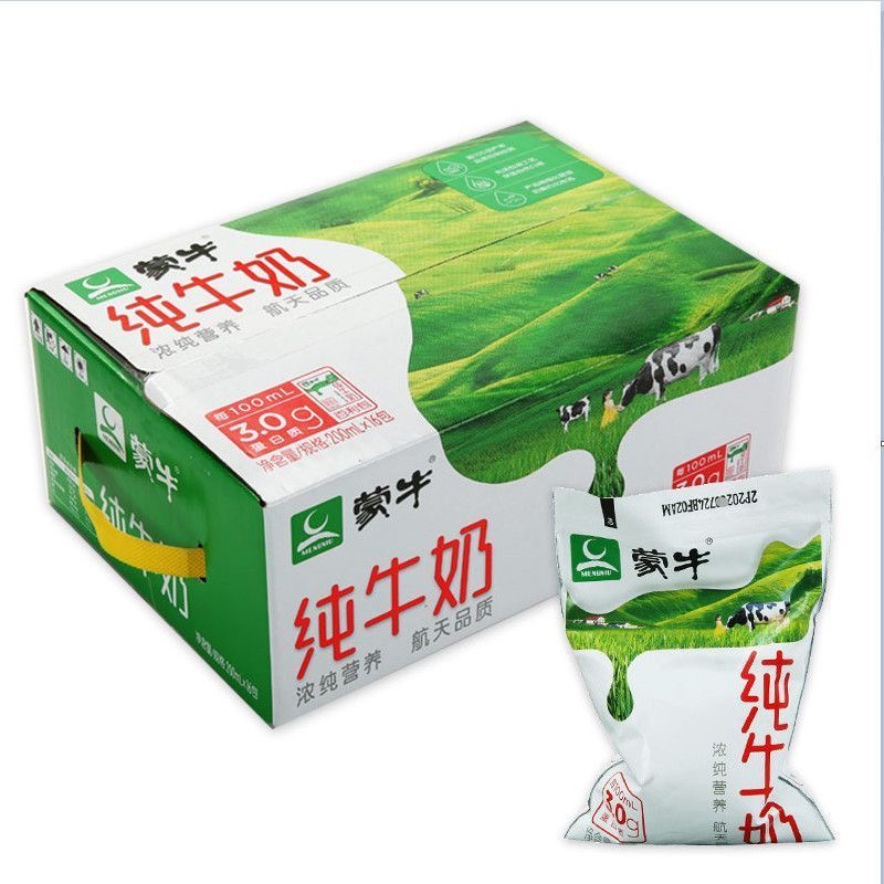 蒙牛百利包纯牛奶200mL×16袋