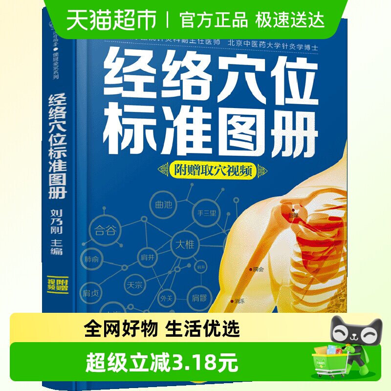 经络穴位标准图册中医推拿按摩书养生书籍大全人体经络穴位图解书
