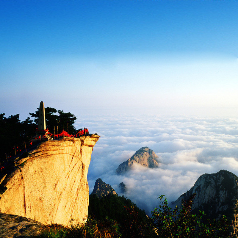 [华山风景名胜区-大门票+北上西下索道+北峰进山车+西峰出山车]华山北上西下套票