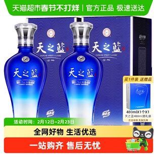 洋河天之蓝42度双支绵柔浓香型白酒自营【常规版】