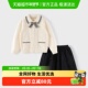 中大童百褶裙毛衣开衫 戴维贝拉女童半裙套装 2025秋装 学院风两件套