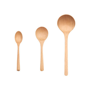 小森林同款栗木筷子无印同款主食勺食物夹汤勺粥勺天然榉木中国制