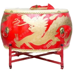 大鼓牛皮中国红战鼓成人演出龙鼓儿童威风锣鼓打击乐器