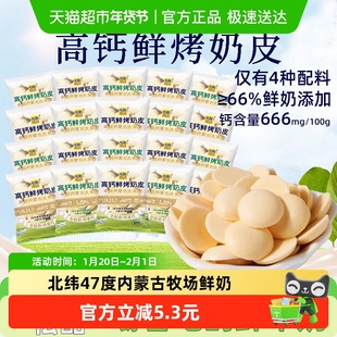 松酪内蒙草原高钙奶皮20袋什锦装酥脆片饼干糖果奶酪儿童网红零食