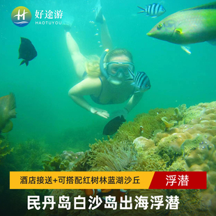 民丹岛白沙岛出海浮潜旅游活动+酒店接送+可搭配红树林蓝湖沙丘