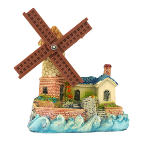 心理游戏沙盘沙具套装沙游箱庭咨询室手办摆件建筑类模型风车别墅