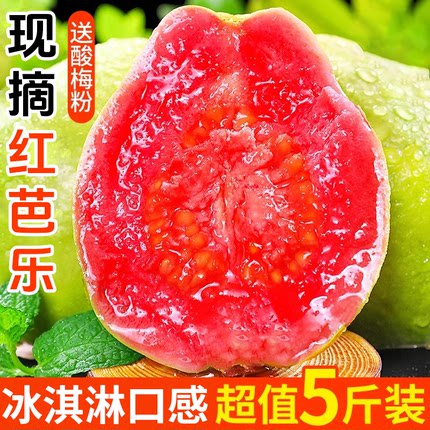 广西软糯红心芭乐水果新鲜包邮应季番石榴脆甜胭脂红整箱鸡屎果