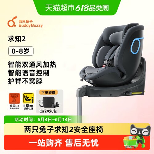 BuddyBuzzy两只兔子宝宝安全座椅
