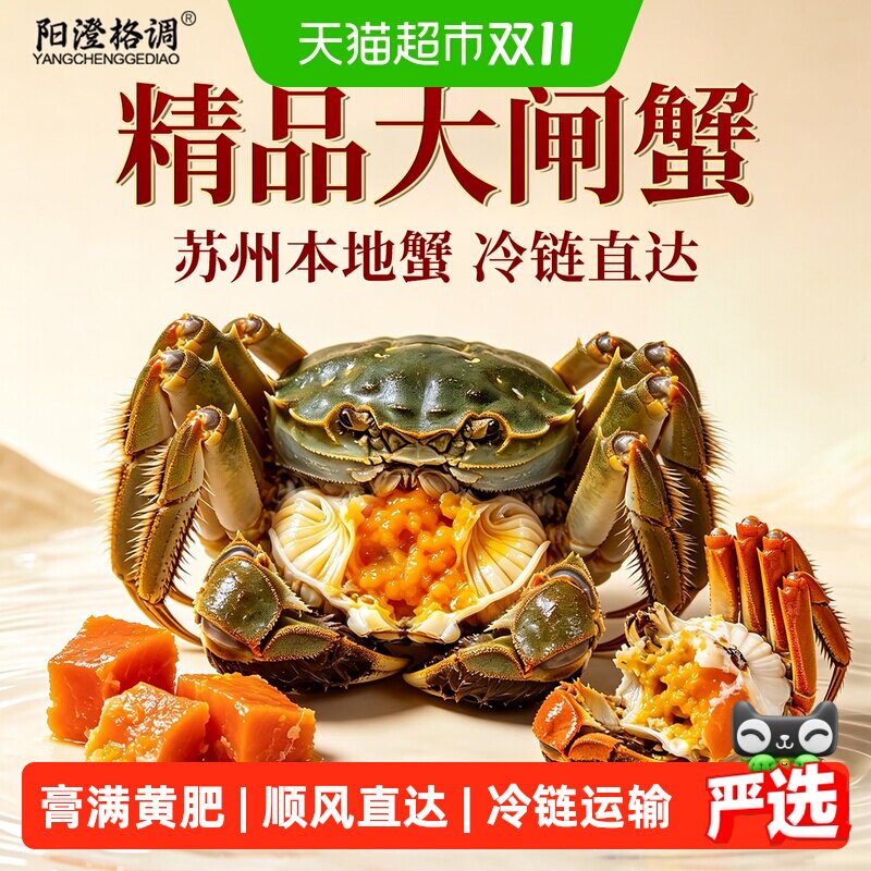 【活蟹】阳澄格调大闸蟹全母蟹鲜活螃蟹湖蟹现货水产礼盒海鲜礼盒