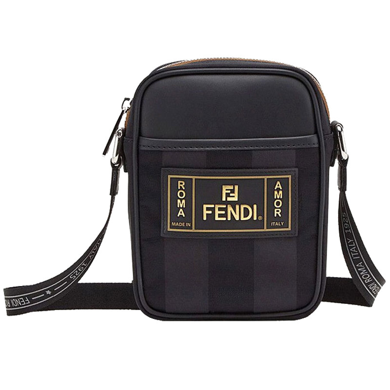 fendi芬迪拼接条纹7va456单肩包