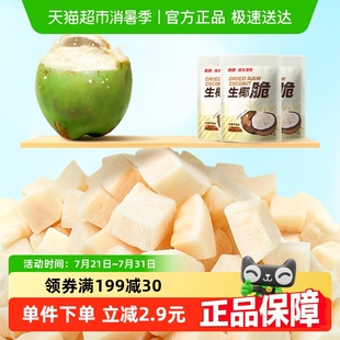 nanguo南國(guó)椰肉椰果干椰子脆塊海南特產(chǎn)原味烤椰子片休閑零食