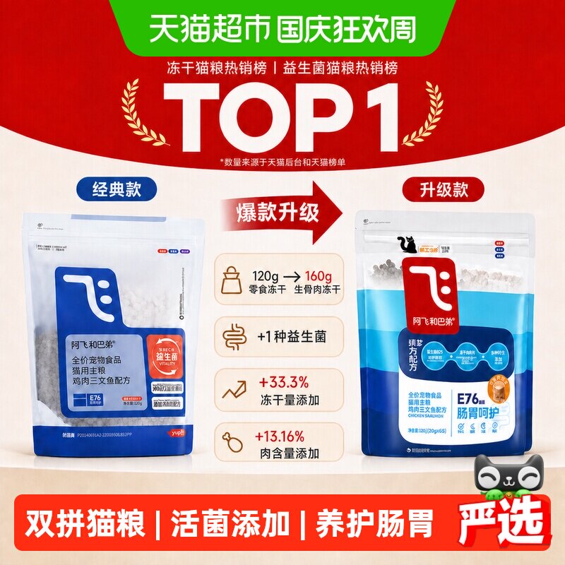 阿飞和巴弟E76益生菌冻干猫粮图片