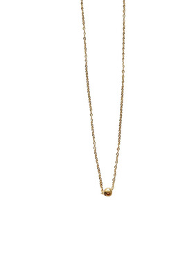 经典灵动小金豆项链女锁骨链纯银镀14k金色气质简约大方冷淡清新