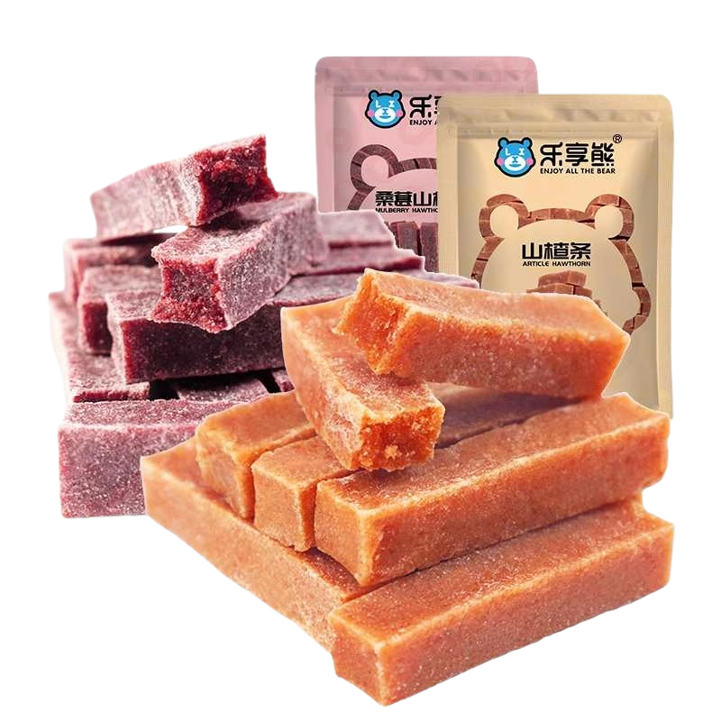 乐享熊桑葚味山楂条1000g休闲零食山楂果片蜜饯散装营养美味特产
