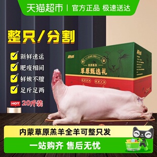 好袁头内蒙羔羊整只带皮全羊羊肉新鲜白条羊排羊腿羊蝎子礼盒全羊