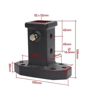 拖车臂底座霸道普拉多方口方筒快接套筒拖车钩牵引勾专用改装