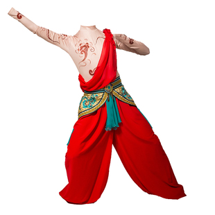 新款古典舞敦煌舞男齐舞飞天石壁绝响大型群舞千手观音舞蹈演出服