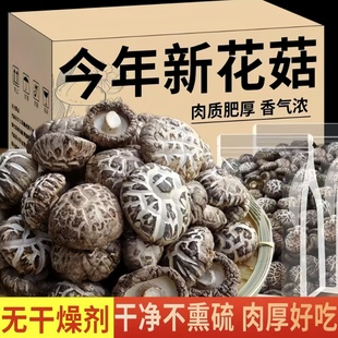 农家椴木剪脚干货花菇特产肉厚冬菇新货新鲜花菇家用煲汤热炒