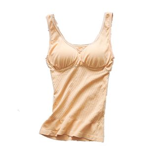 秋冬女长款带胸垫抹胸加绒加厚无钢圈打底内衣女束身收腹吊带背心