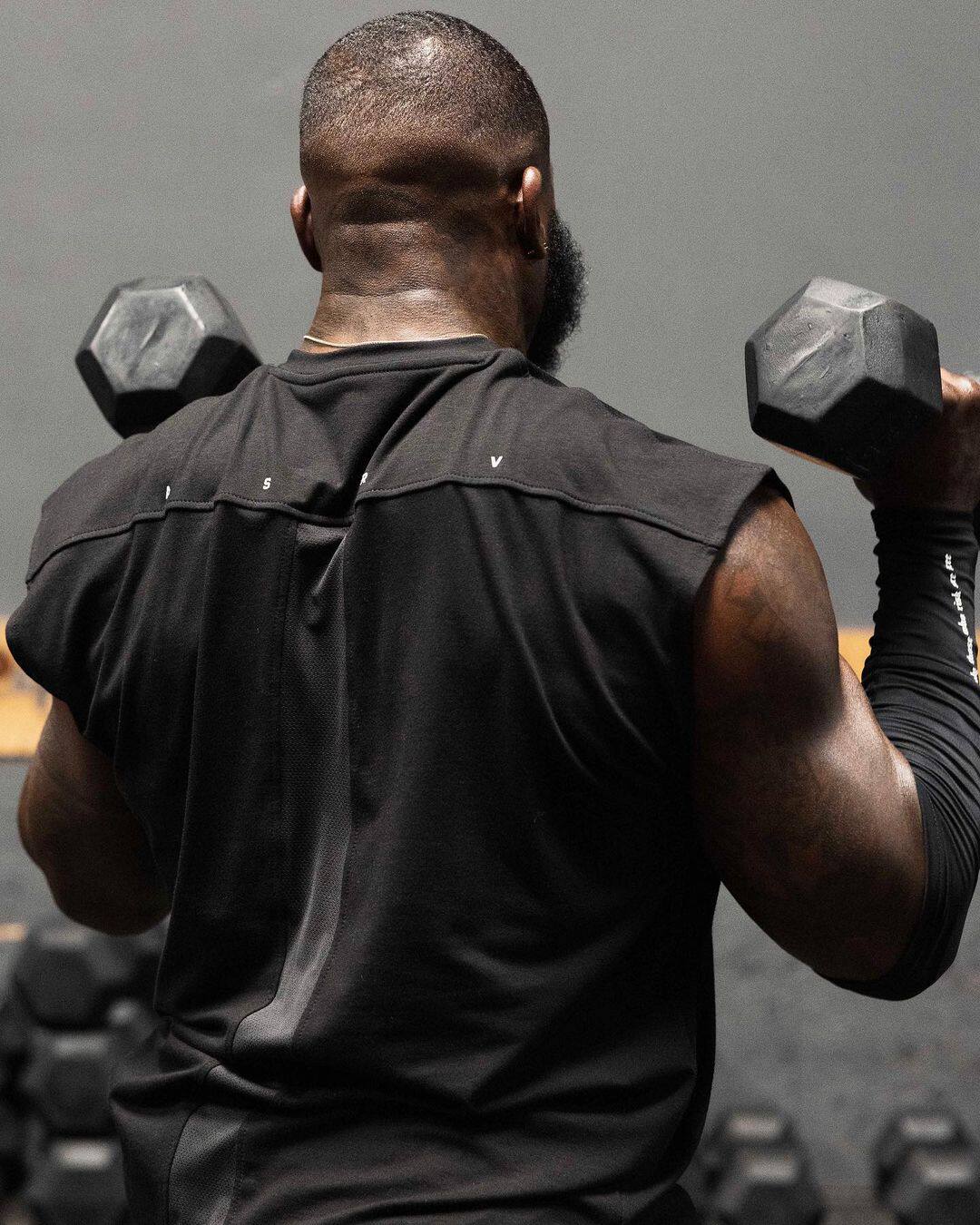 ASRV FITNESS VEST PRINTED ROUND NECK SLEEVELESS T-SHIRT QUICK-DRYING TRAINING SPORTS VEST [GB SIZE]