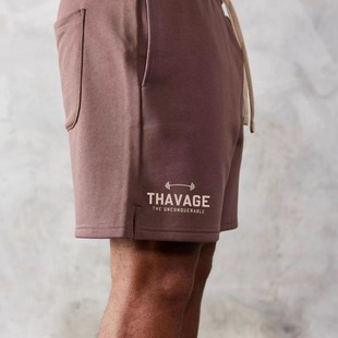 THAVAGE克里斯健身訓(xùn)練運(yùn)動純棉短褲 寬松透氣五分褲 男女深蹲美式