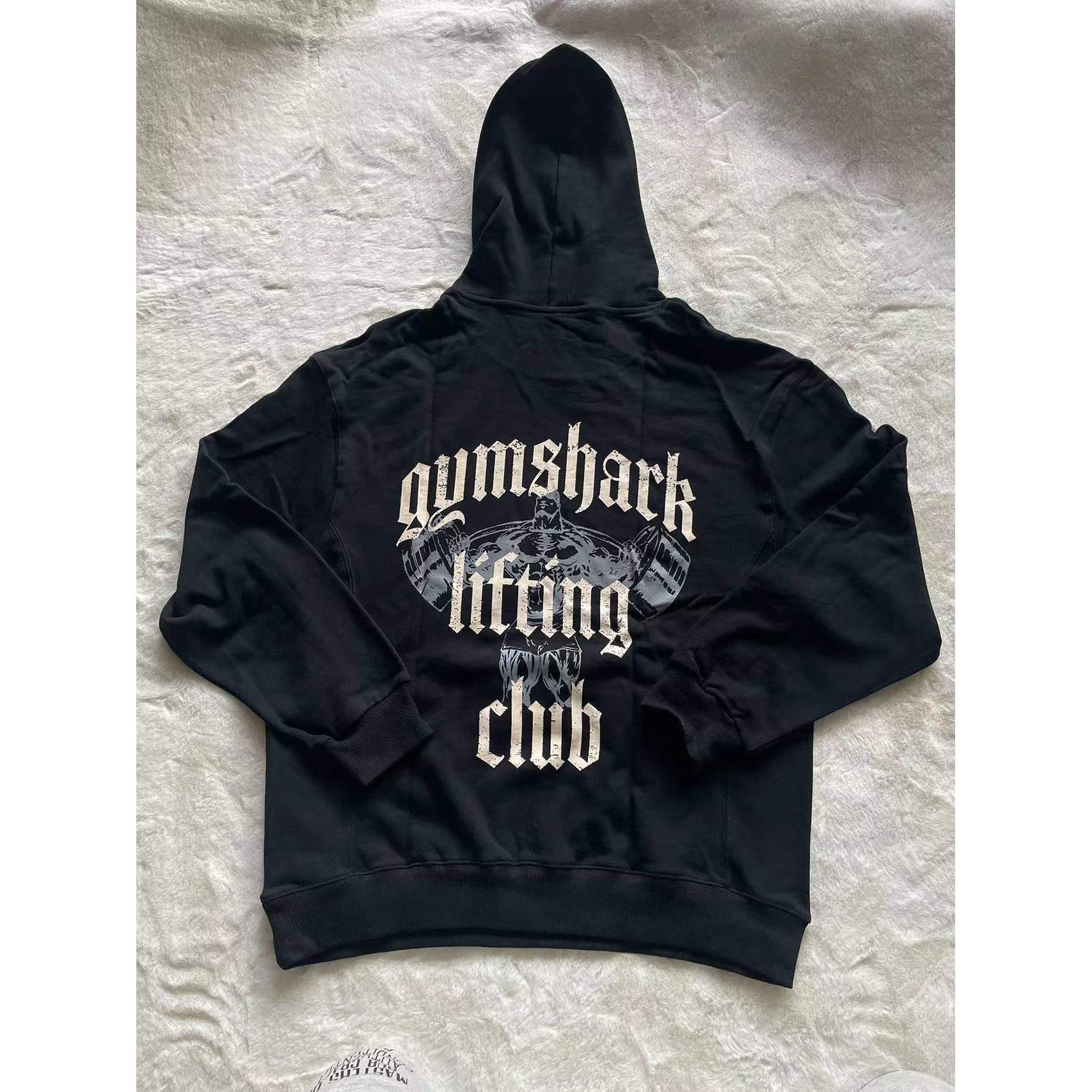 Gymshark纯棉毛圈健身卫衣秋冬运动宽松上衣连帽套头衫欧美码